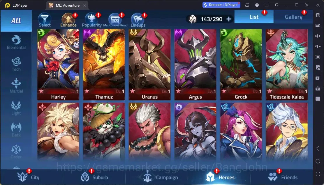 Mobile Legends: Adventure Accounts Global |LV 101|6,7M Power |VIP 7|Camp 39-25|Hero 143|1 UR (Infinita Crocell)|3 Awaken|1 10