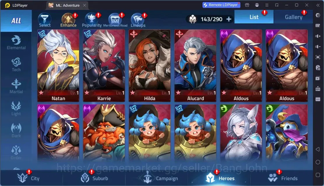 Mobile Legends: Adventure Accounts Global |LV 101|6,7M Power |VIP 7|Camp 39-25|Hero 143|1 UR (Infinita Crocell)|3 Awaken|1 12