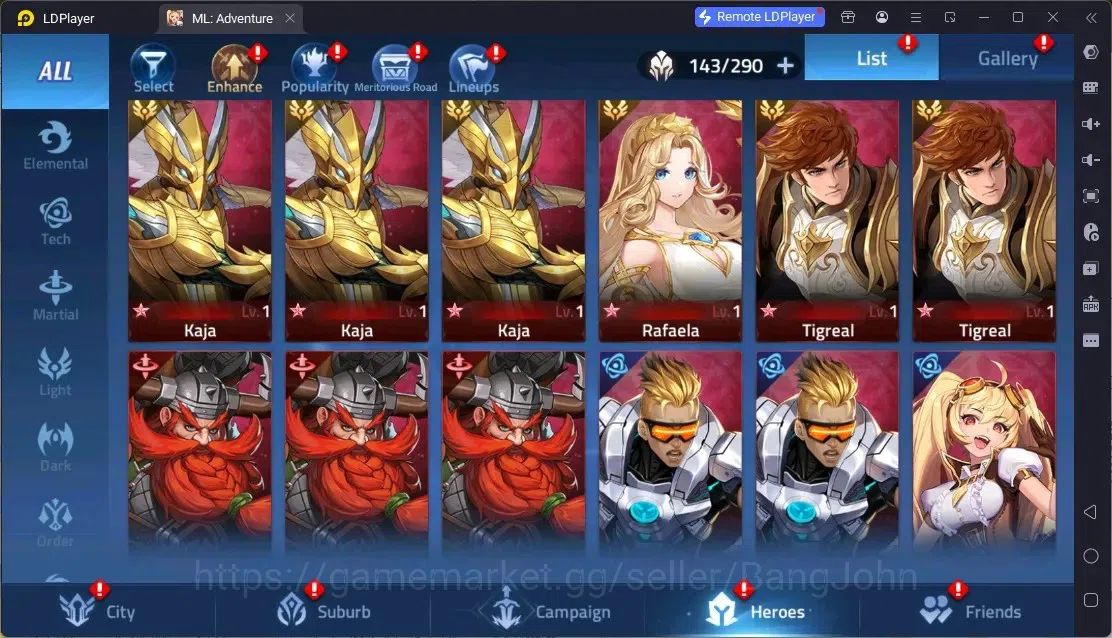 Mobile Legends: Adventure Accounts Global |LV 101|6,7M Power |VIP 7|Camp 39-25|Hero 143|1 UR (Infinita Crocell)|3 Awaken|1 13