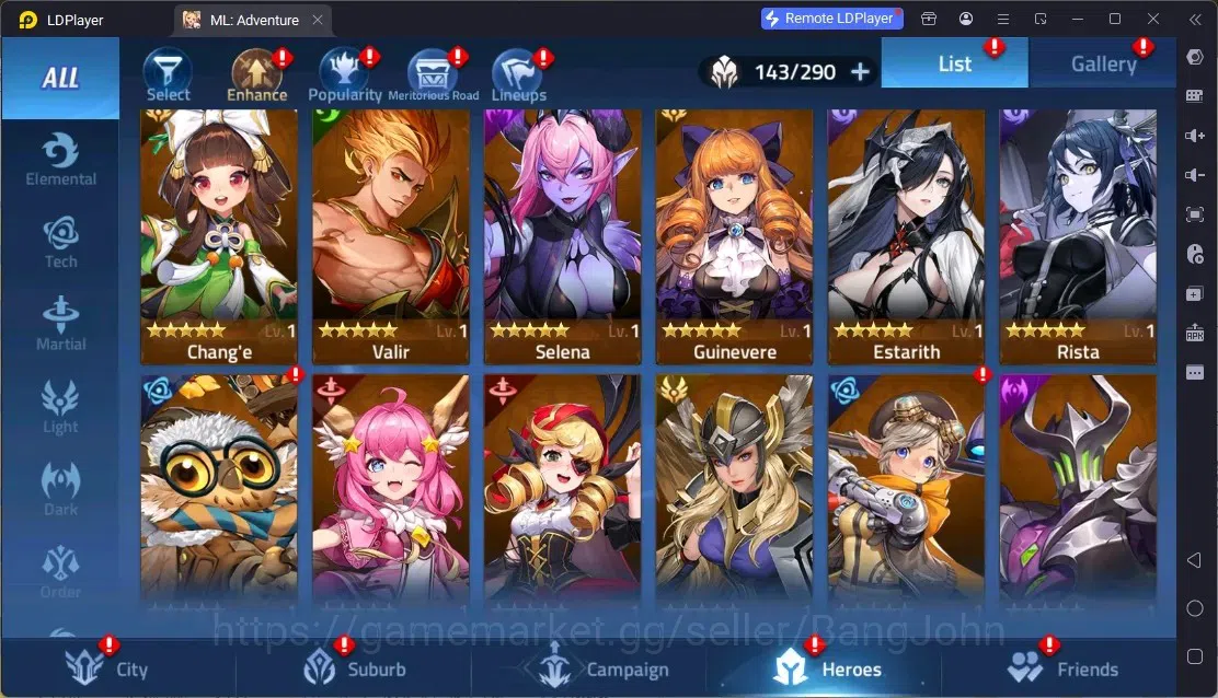Mobile Legends: Adventure Accounts Global |LV 101|6,7M Power |VIP 7|Camp 39-25|Hero 143|1 UR (Infinita Crocell)|3 Awaken|1 15