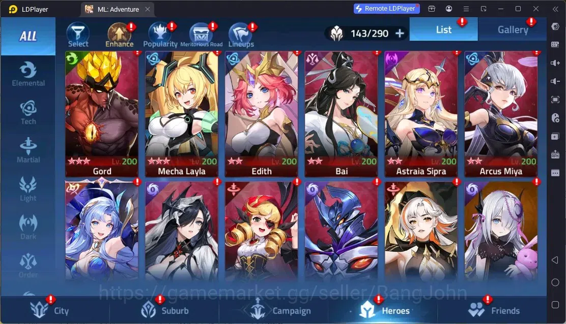 Mobile Legends: Adventure Accounts Global |LV 101|6,7M Power |VIP 7|Camp 39-25|Hero 143|1 UR (Infinita Crocell)|3 Awaken|1 5