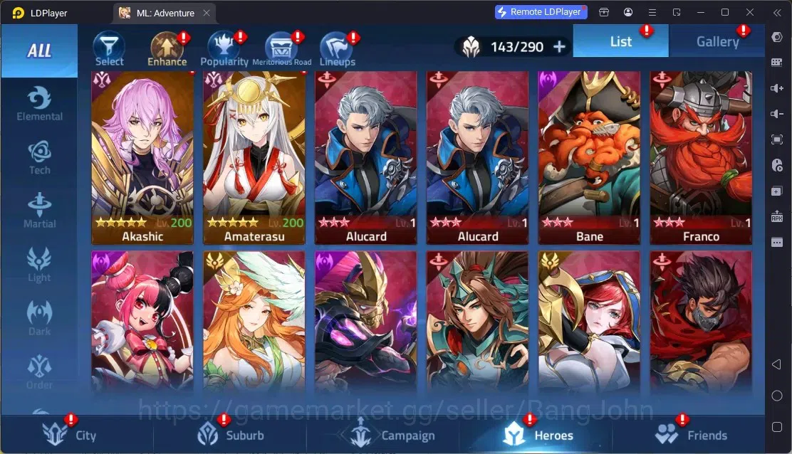 Mobile Legends: Adventure Accounts Global |LV 101|6,7M Power |VIP 7|Camp 39-25|Hero 143|1 UR (Infinita Crocell)|3 Awaken|1 7
