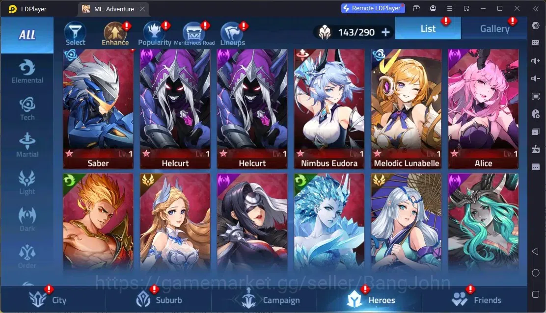 Mobile Legends: Adventure Accounts Global |LV 101|6,7M Power |VIP 7|Camp 39-25|Hero 143|1 UR (Infinita Crocell)|3 Awaken|1 8