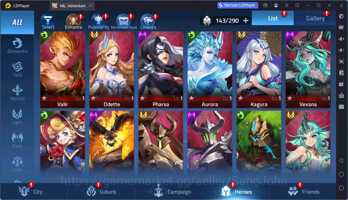 Mobile Legends: Adventure Accounts Global |LV 101|6,7M Power |VIP 7|Camp 39-25|Hero 143|1 UR (Infinita Crocell)|3 Awaken|1 9