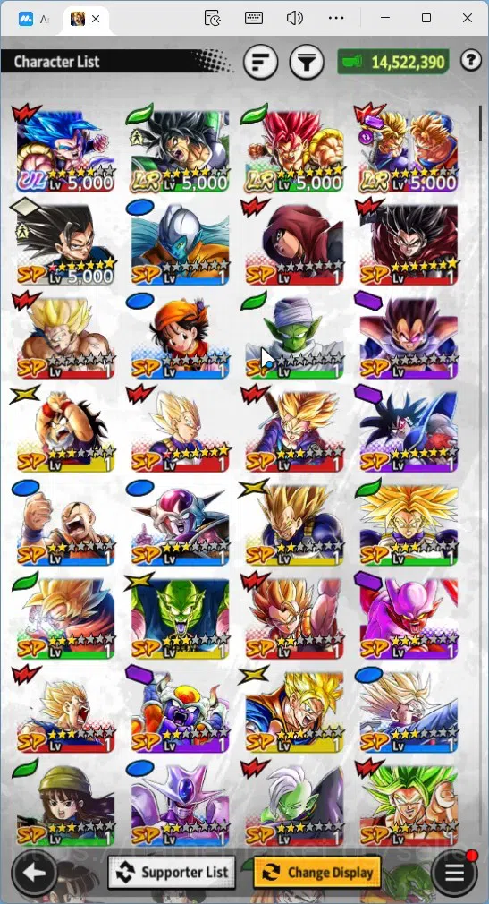 Dragon Ball Legends Accounts Global | Lvl 150|14.5M Total Power|202 CC|1 UL|3 L image 11