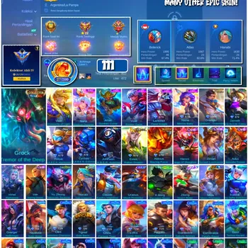 Mobile Legends: Bang Bang Accounts #4393 111 Skins | Grock Tremor of the Deep (COLLECTOR) | Nana Stardust Dreamer (EPIC