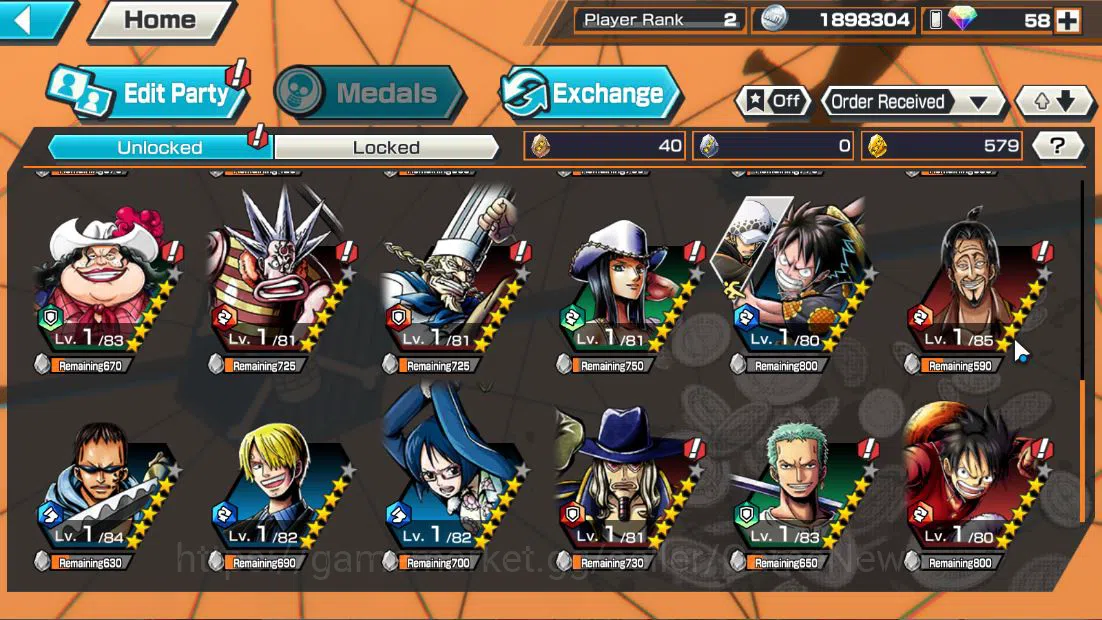 One Piece Bounty Rush Accounts Global|4 EX|BMO KAido,Kaido's Son Yamato,5Elder Nu image 5