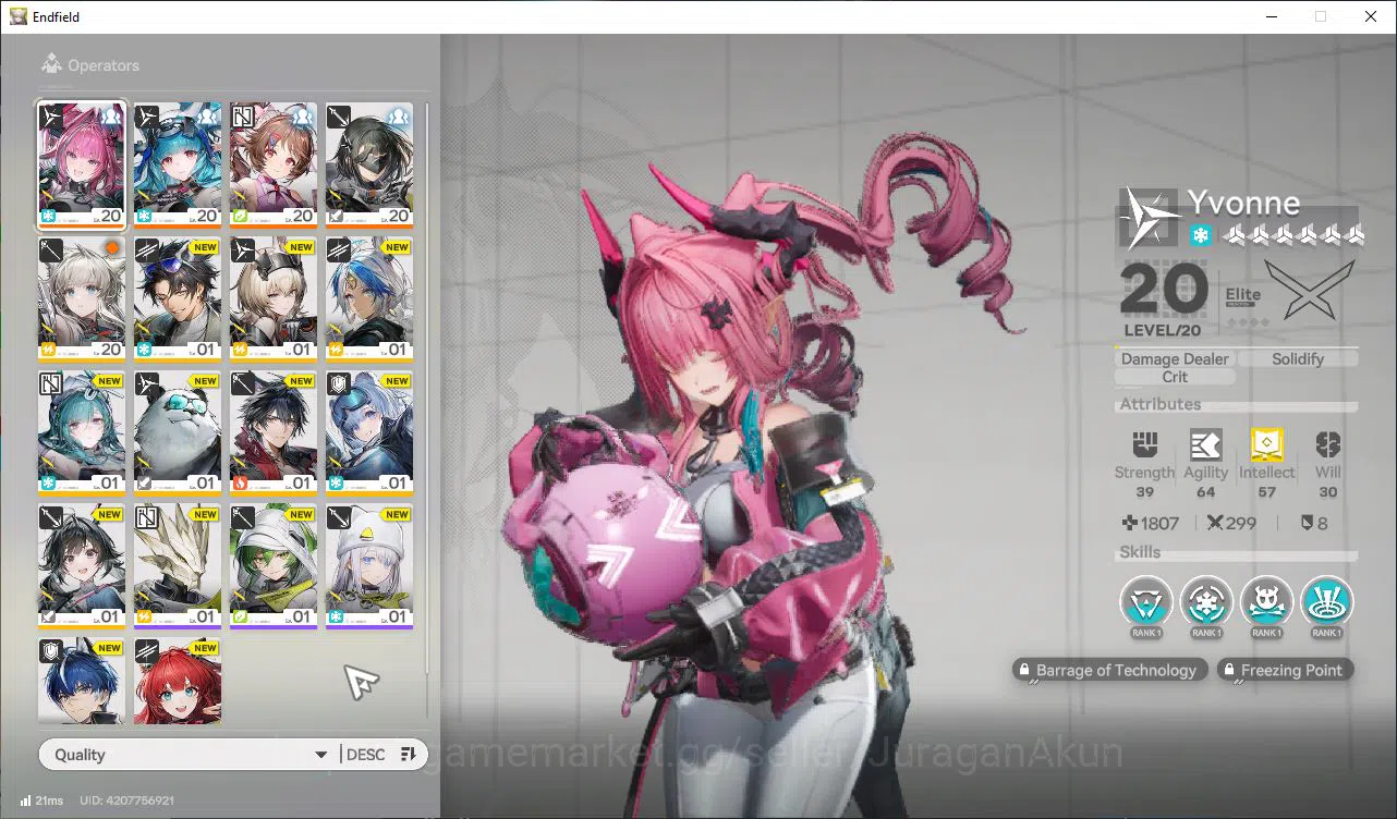 Arknights: Endfield Accounts Asia Lv16|3SSR(Yvonne,Ardelia,Last Rite)+9SR [Perl image 2