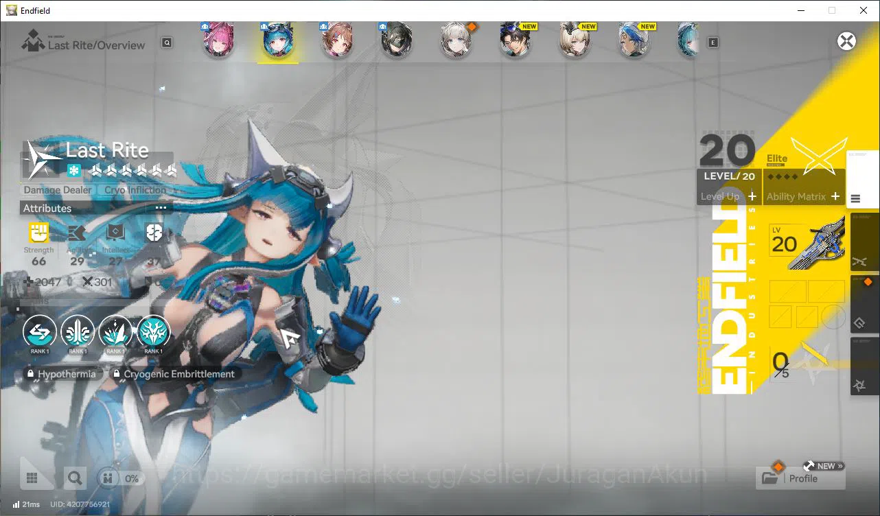 Arknights: Endfield Accounts Asia Lv16|3SSR(Yvonne,Ardelia,Last Rite)+9SR [Perl image 4
