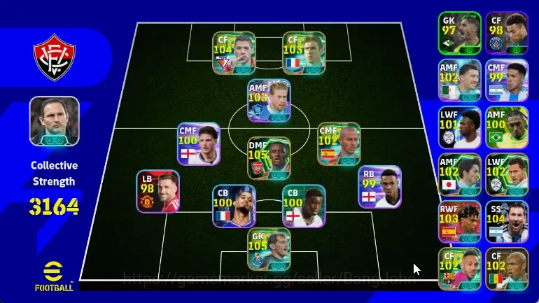 eFootball Accounts Legends & Iconic Players Mobile |PW 3164|Epic Suarez Casillas Vieira Cantona Alcantara,Shwt 1