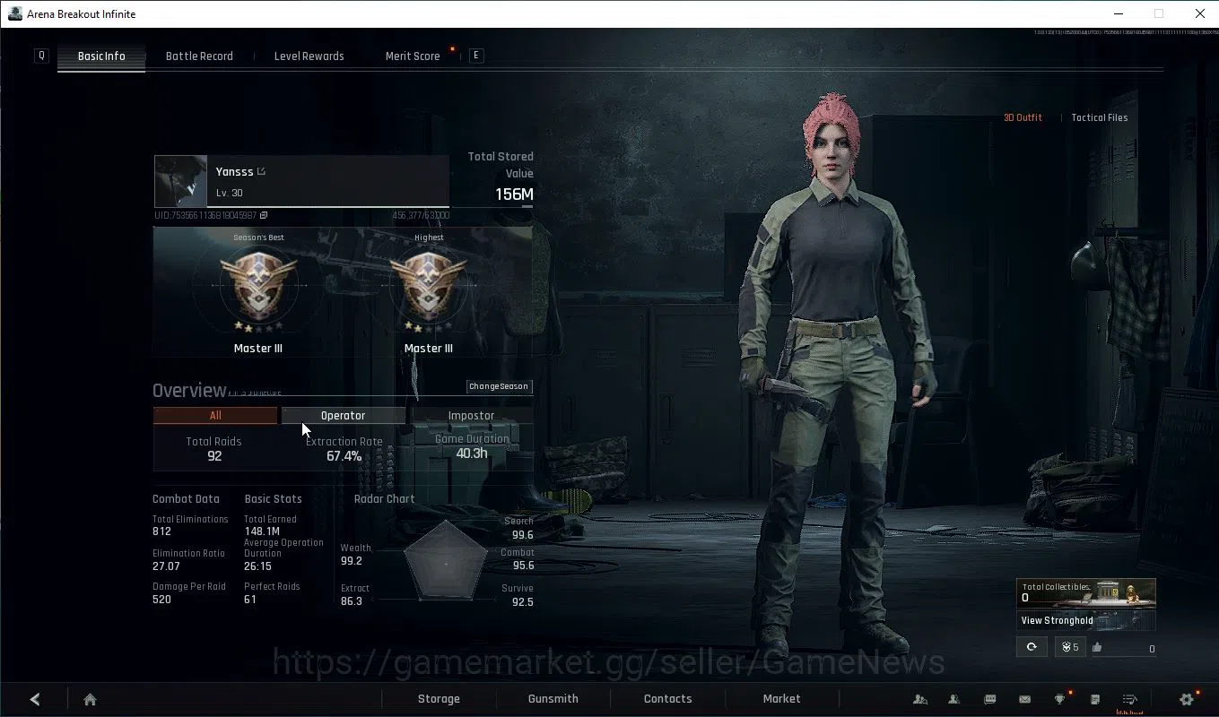 Arena Breakout: Infinite Accounts Global |Lvl 30| SV 156M | CV 143M | Militia Suit | image 2