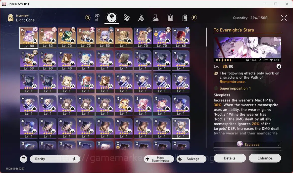 Honkai Star Rail Accounts Others ASIA|TL 61|8 Limit|Castorice+sign,Hyacine+sign,Sparxie,Silverwolf,Ruan Mei,Fu 10