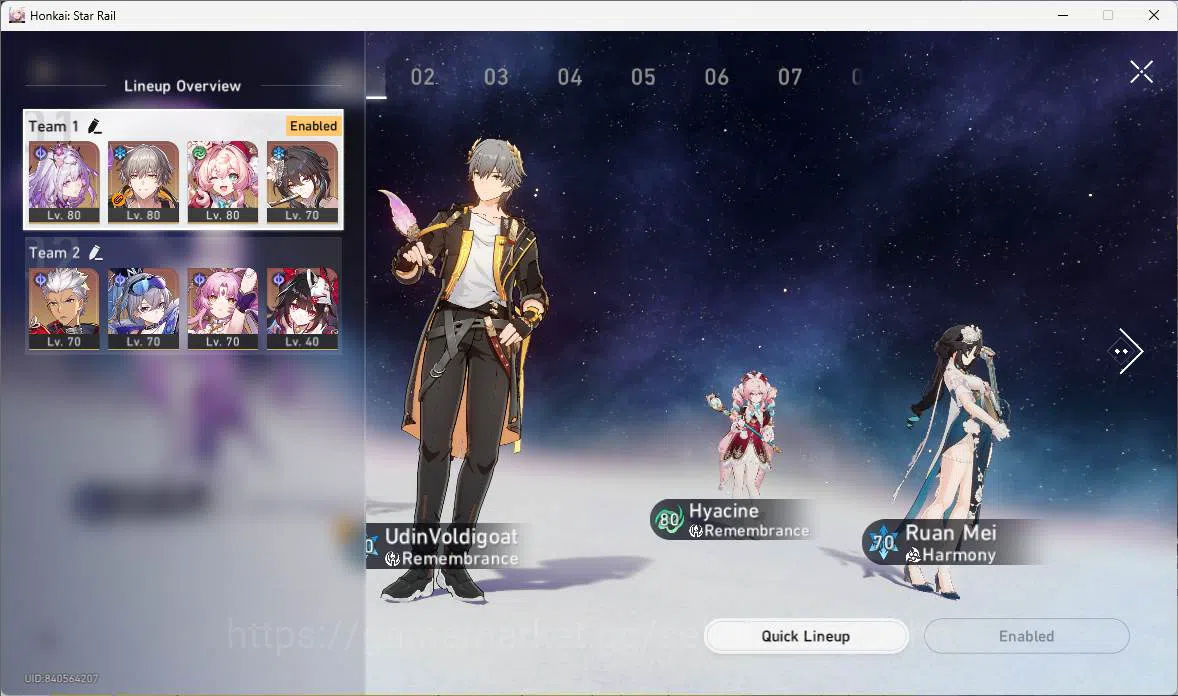 Honkai Star Rail Accounts Others ASIA|TL 61|8 Limit|Castorice+sign,Hyacine+sign,Sparxie,Silverwolf,Ruan Mei,Fu 6