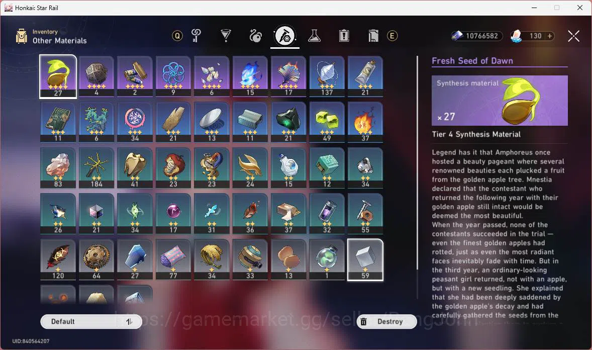 Honkai Star Rail Accounts Others ASIA|TL 61|8 Limit|Castorice+sign,Hyacine+sign,Sparxie,Silverwolf,Ruan Mei,Fu 7