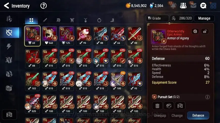 Epic Seven Accounts High-End ASIA | 18 ML(Zio,LOTScales,BArunka,FLidica,AVildred,Etc.)|PoH+Bless ON|SS 2.5K|Stigma 250K|Gold 13