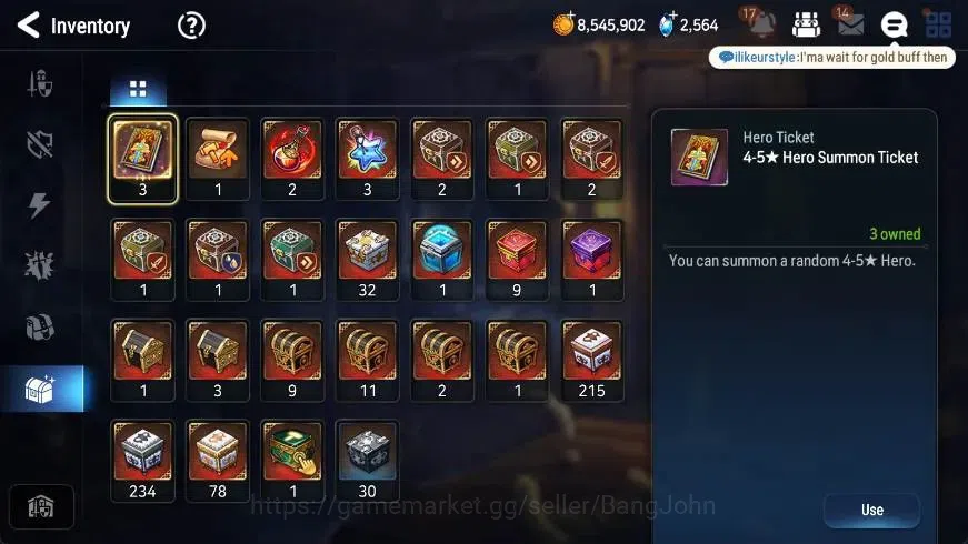 Epic Seven Accounts High-End ASIA | 18 ML(Zio,LOTScales,BArunka,FLidica,AVildred,Etc.)|PoH+Bless ON|SS 2.5K|Stigma 250K|Gold 17