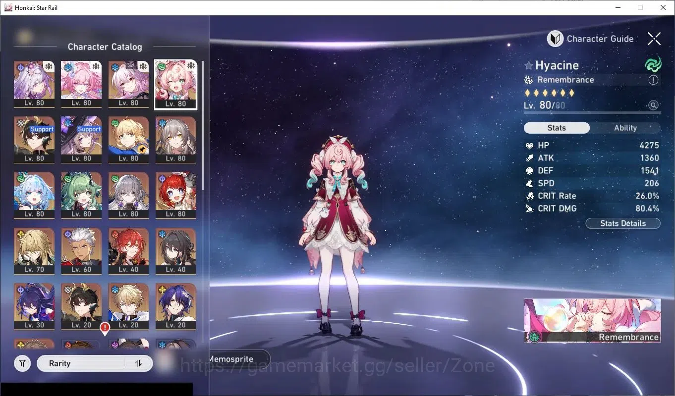 Honkai Star Rail Accounts Others ASIA|36x L80 Characters incl Sparkle, Acheron, Seele, Huohuo, Jing Yuan|TL70|22x L80 5