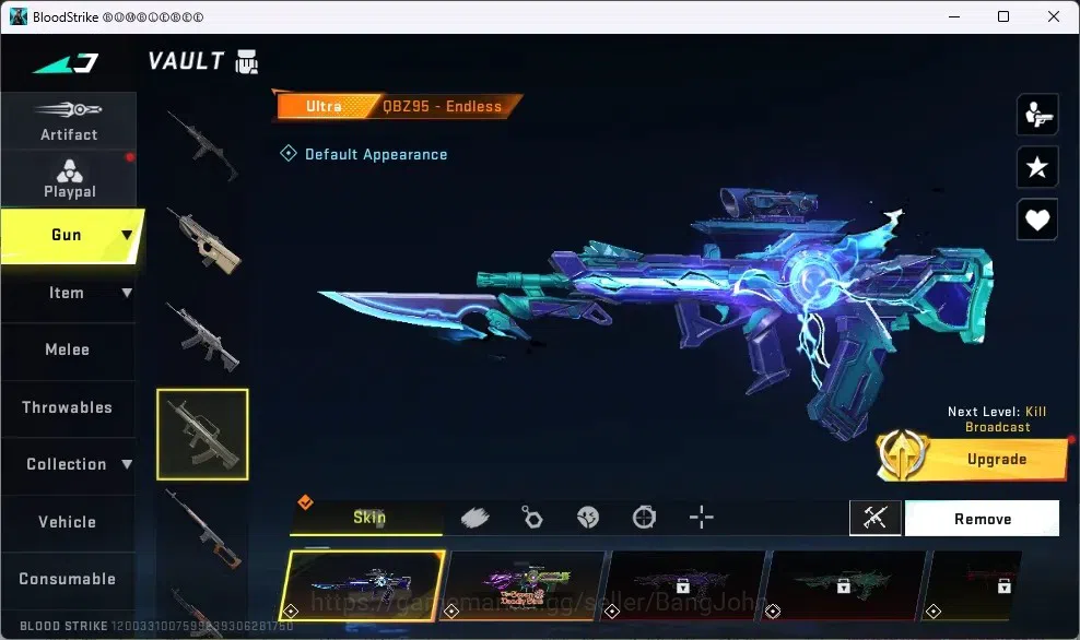 Blood Strike Accounts ASIA | 1 ETERNAL: ZERO-ODASHADOW |Collab Gun 3 7DS image 15