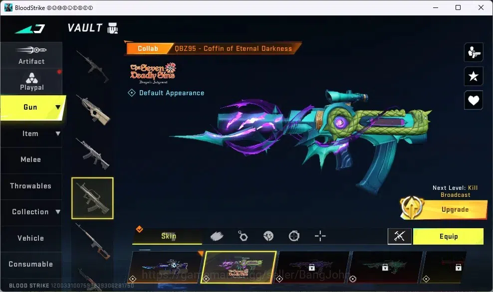 Blood Strike Accounts ASIA | 1 ETERNAL: ZERO-ODASHADOW |Collab Gun 3 7DS image 16