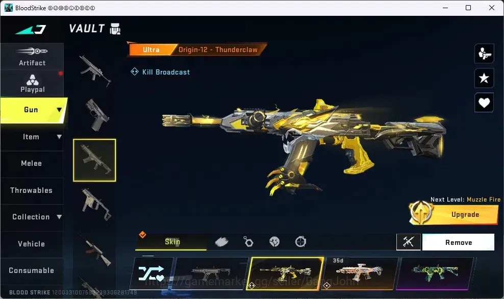 Blood Strike Accounts ASIA | 1 ETERNAL: ZERO-ODASHADOW |Collab Gun 3 7DS image 3