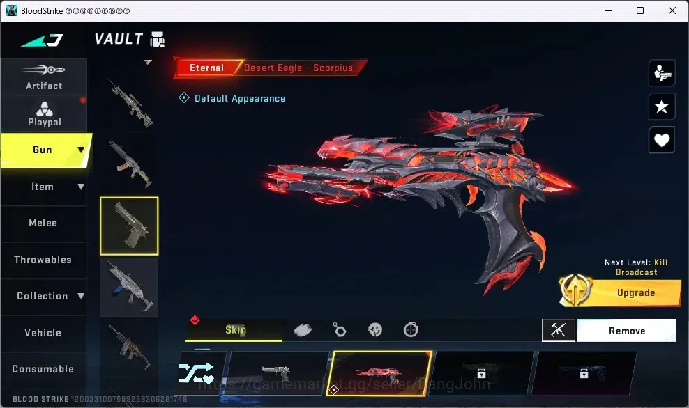 Blood Strike Accounts ASIA | 1 ETERNAL: ZERO-ODASHADOW |Collab Gun 3 7DS image 5
