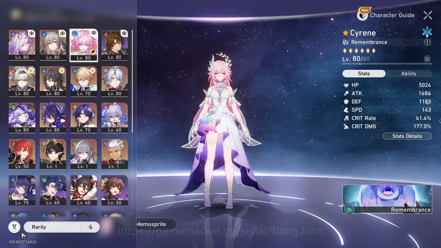Honkai Star Rail Accounts Others ASIA | TL 67 | CASTORICE E 1 | SEELE E1 | BAILU E2 | CYRENE | FIREFLY | DR RATIO | HIMEKO 2