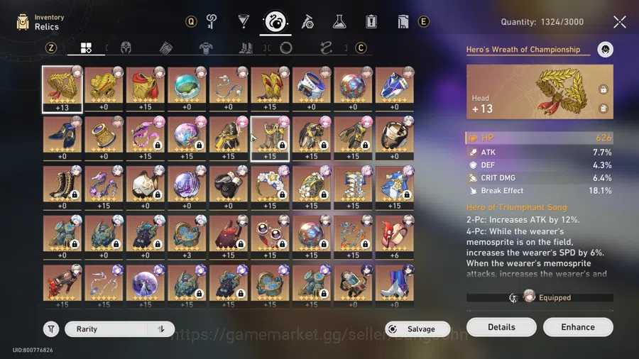 Honkai Star Rail Accounts Others ASIA | TL 67 | CASTORICE E 1 | SEELE E1 | BAILU E2 | CYRENE | FIREFLY | DR RATIO | HIMEKO 6