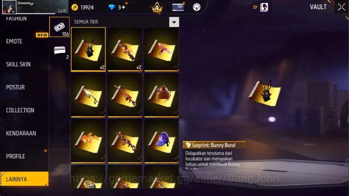 Free Fire Accounts Indonesia | Evo M1014 MIFUYUSAYANG Lv7, M60 Dreamb image 14