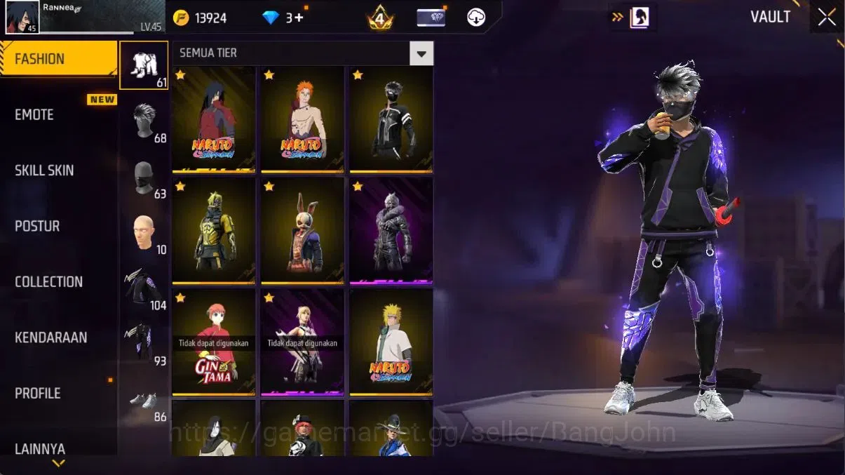 Free Fire Accounts Indonesia | Evo M1014 MIFUYUSAYANG Lv7, M60 Dreamb image 5