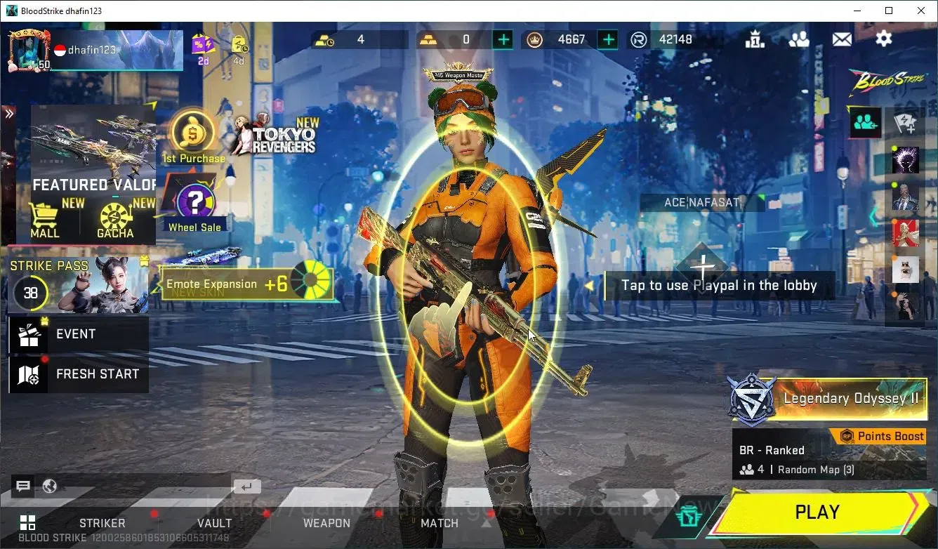 Blood Strike Accounts ASIA|ETERNAL Desert Eagle-Scorpius|Collab 7DS[Play image 1
