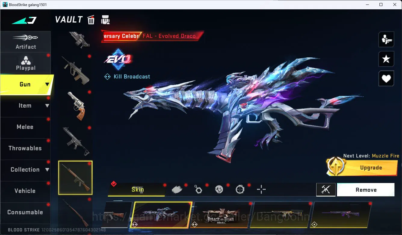 Blood Strike Accounts ASIA|EVOLVED=FAL|COLLAB=KAG-6,M700,AR97,KAR98K,QBZ image 14