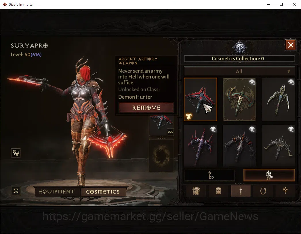 Diablo Immortal Accounts OCE - azmodan|CS ON|Lv60(616)|Demon Hunter|CR 35k| image 10