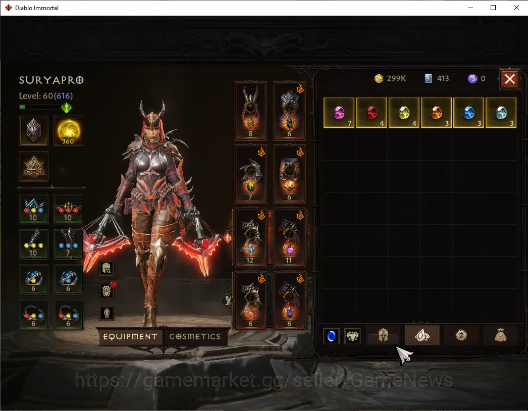 Diablo Immortal Accounts OCE - azmodan|CS ON|Lv60(616)|Demon Hunter|CR 35k| image 7