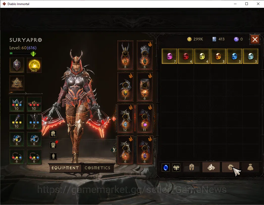 Diablo Immortal Accounts OCE - azmodan|CS ON|Lv60(616)|Demon Hunter|CR 35k| image 8