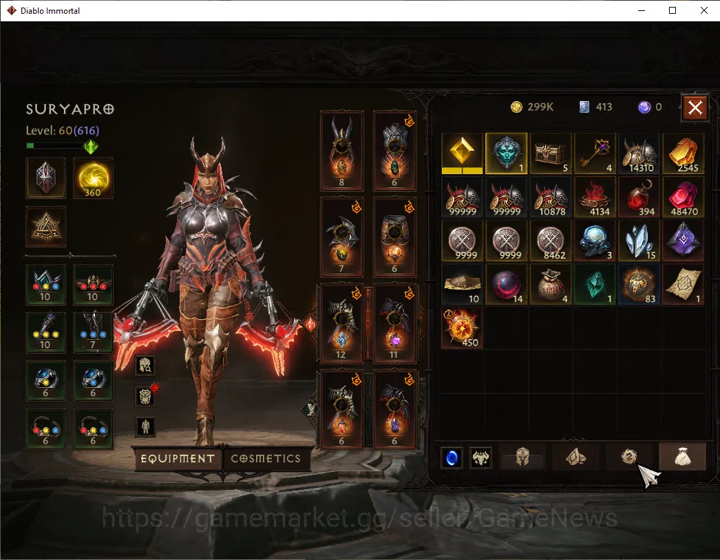 Diablo Immortal Accounts OCE - azmodan|CS ON|Lv60(616)|Demon Hunter|CR 35k| image 9