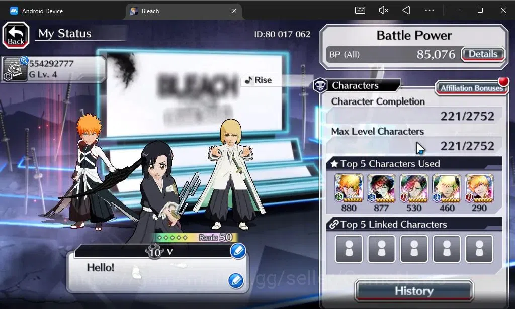 Bleach: Brave Souls Accounts [GLOBAL]6K Orbs+Fresh All Story|TYBW26[Momo,Shinji image 3