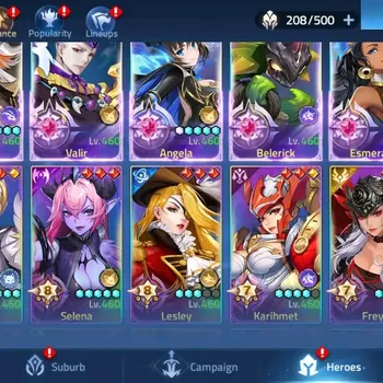 Mobile Legends: Adventure Accounts Global 70***|Lv.269|Camp 67-4|VIP 10|Power: 565M|5 Nexus|63 Awakening|Hero 209|12 UR|4