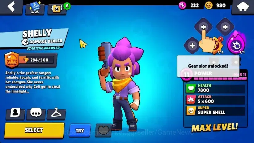 Brawl Stars Accounts 1005 Trophy|17 Brawlers 3 Max Lv [Edgar,Gus,Shelly image 11