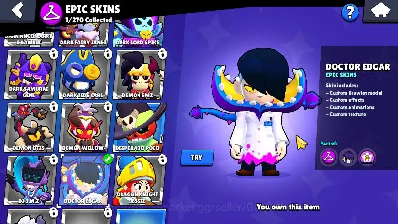 Brawl Stars Accounts 1005 Trophy|17 Brawlers 3 Max Lv [Edgar,Gus,Shelly image 6
