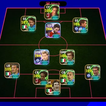 eFootball Accounts High-End Kolektif 3278 Buffon bigitime x Van Basten x pirlo x ronaldo x Baggio x Del Piero blitz x