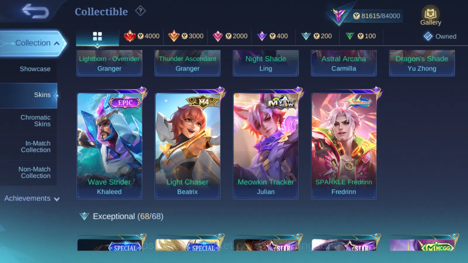 Mobile Legends: Bang Bang Accounts Others Hero 131 , Skin 278 ,  Prime (Claude, Granger ,Yu Zhong) , Naruto Lukas ,Luckybox 13