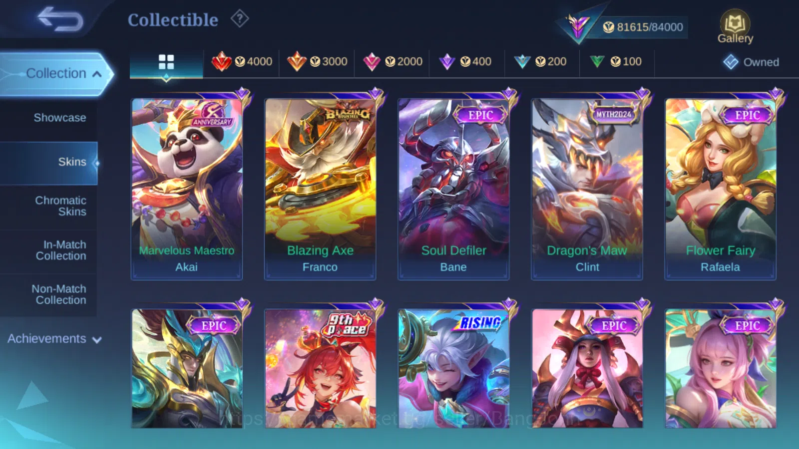 Mobile Legends: Bang Bang Accounts Others Hero 131 , Skin 278 ,  Prime (Claude, Granger ,Yu Zhong) , Naruto Lukas ,Luckybox 5