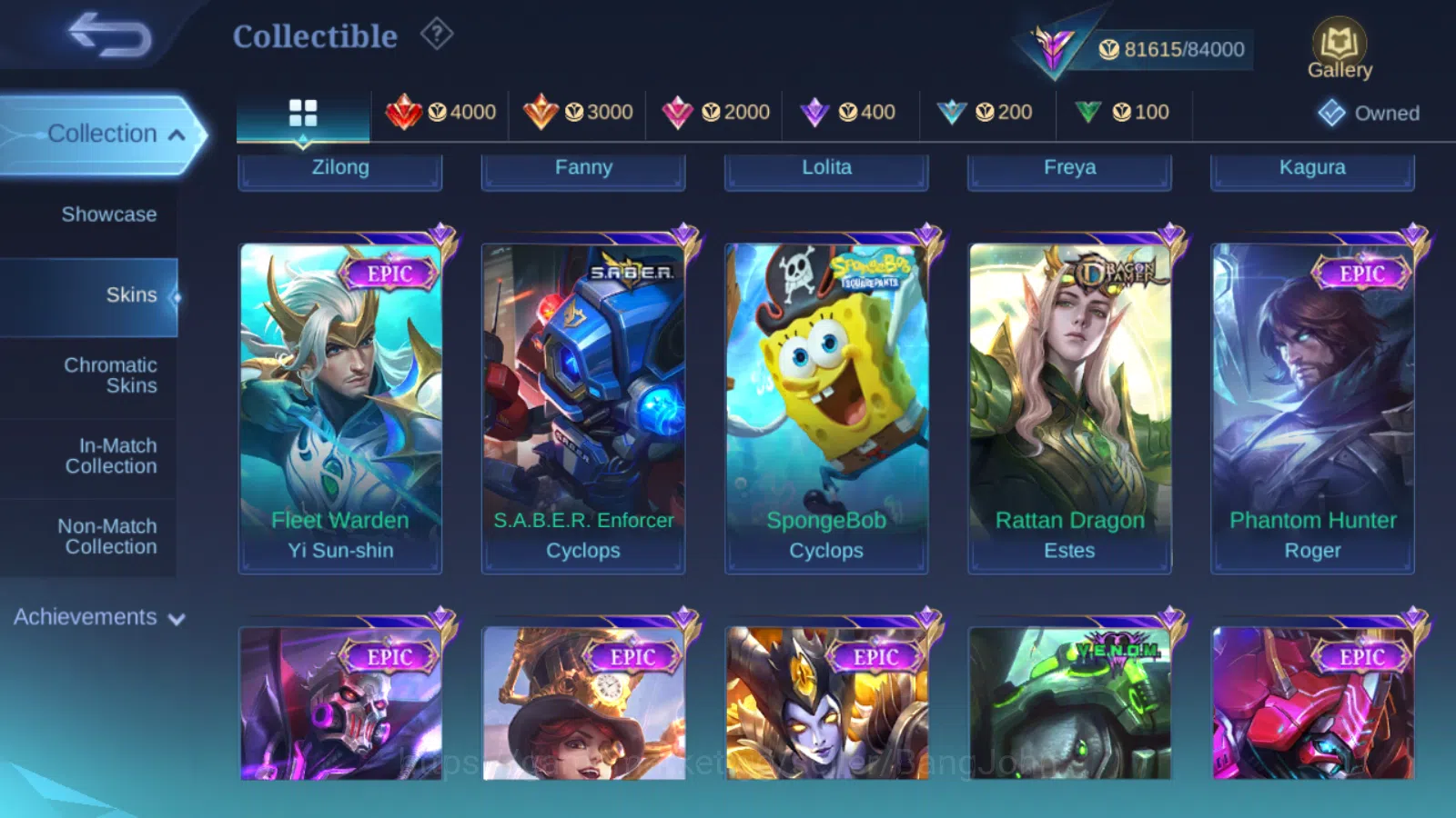 Mobile Legends: Bang Bang Accounts Others Hero 131 , Skin 278 ,  Prime (Claude, Granger ,Yu Zhong) , Naruto Lukas ,Luckybox 7