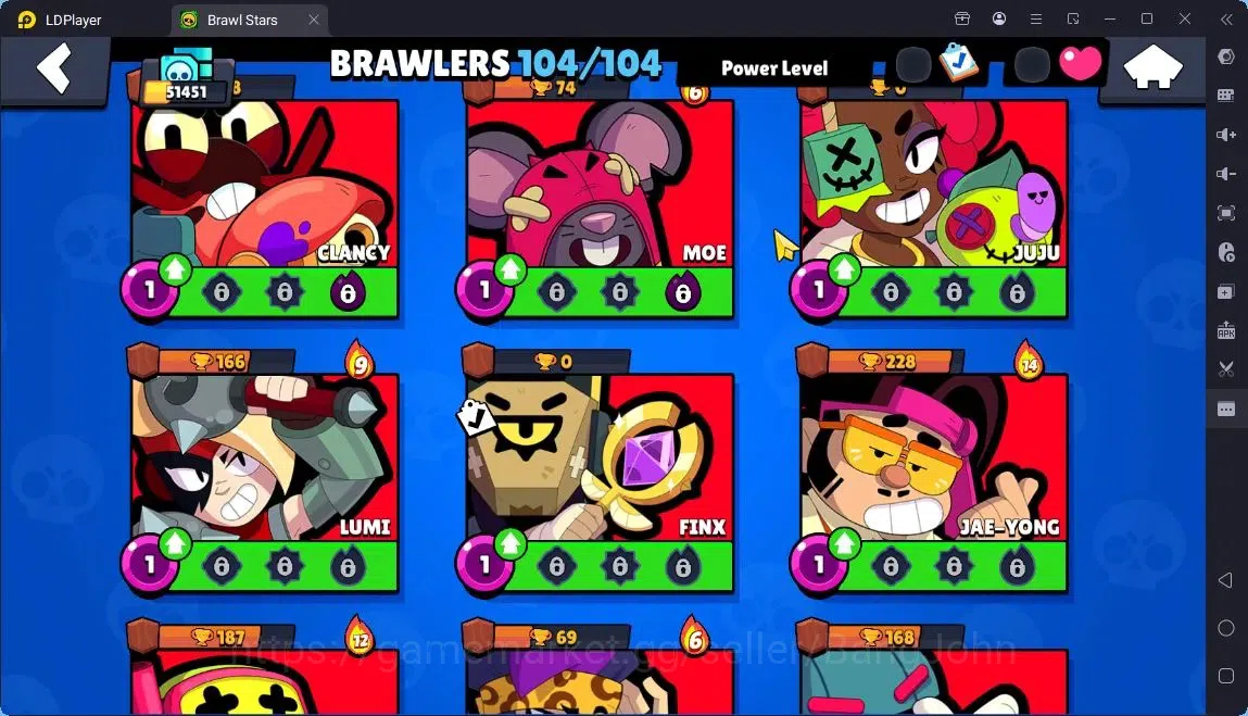Brawl Stars Accounts Global |Trophy 51451|104 Brawler|41 Max Hypercharge|Skins 7 Mythic,11 Legend,3 Hyper|4605 Bling|Protect 20