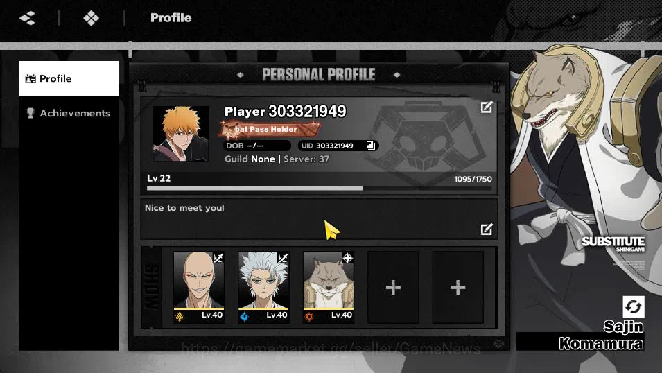 BLEACH: Soul Resonance Accounts Nuverse SEA|Lv 22 3 SSR (Toshiro+Sign,Sajin,Ikkaku image 11