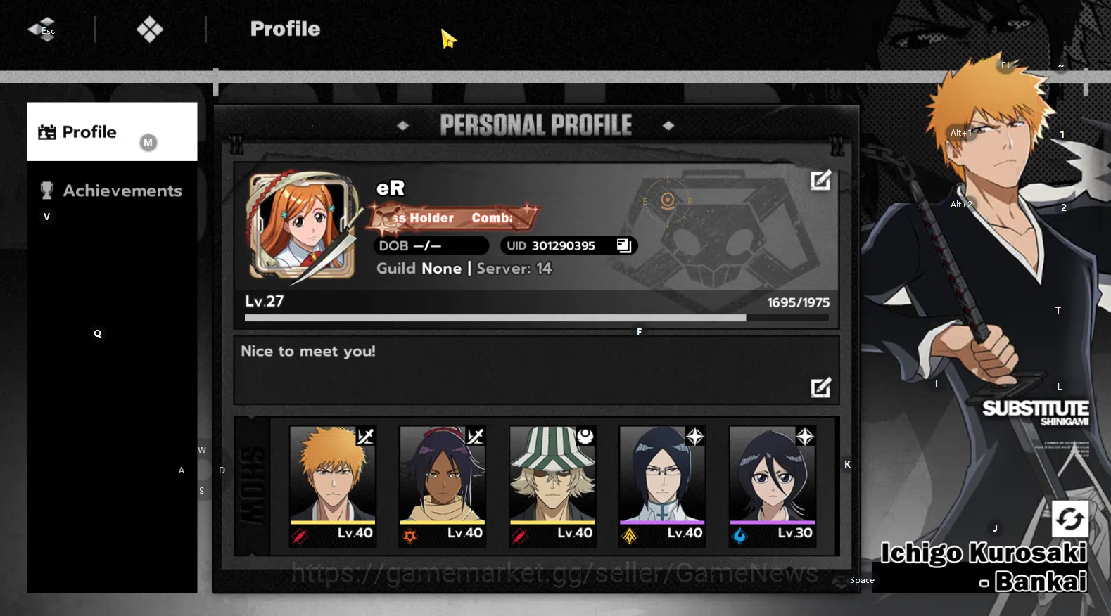 BLEACH: Soul Resonance Accounts Sv SEA Nuverse |Lv27|3 SRR(Ichigo+Sign,Kisuke+Sign image 15