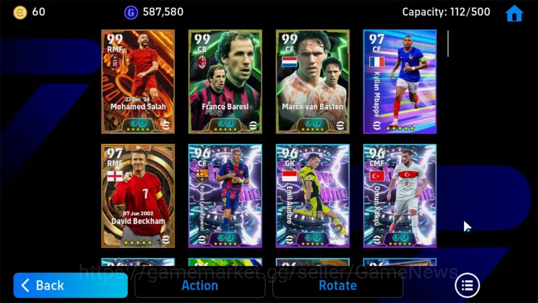 eFootball Accounts Android|3 BigTime Diego Forlan,David Beckham,Moh.S image 5