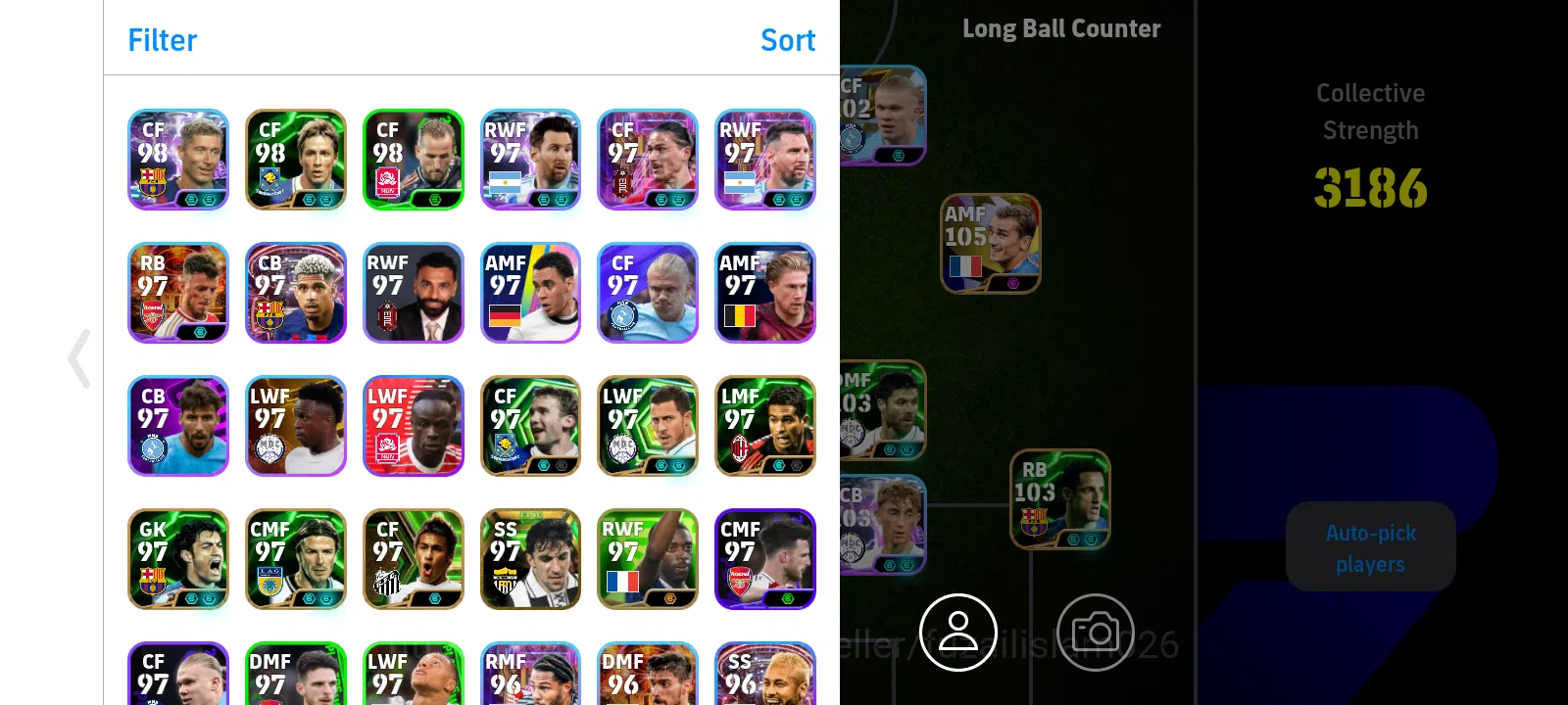 eFootball Accounts Legends & Iconic Players 3186 Rated eFootball Account For Sale | Epic Squad | Ready to Play 2
