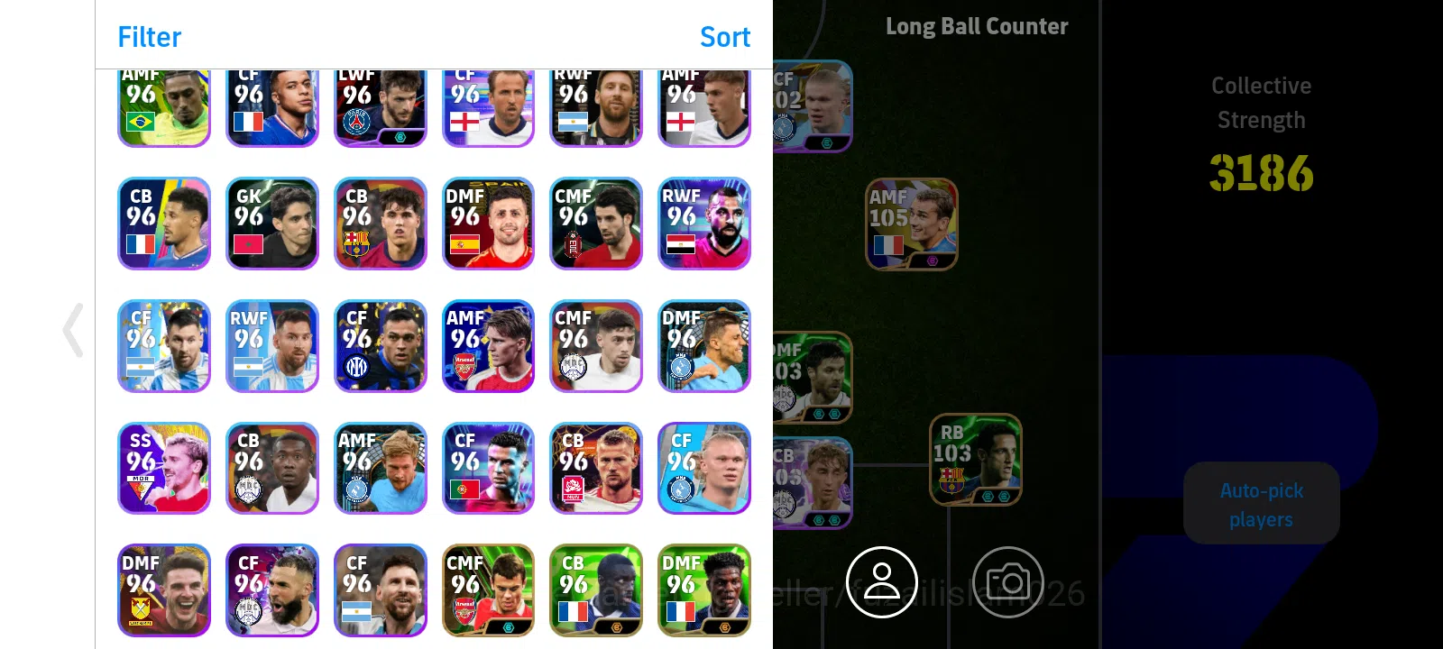eFootball Accounts Legends & Iconic Players 3186 Rated eFootball Account For Sale | Epic Squad | Ready to Play 3