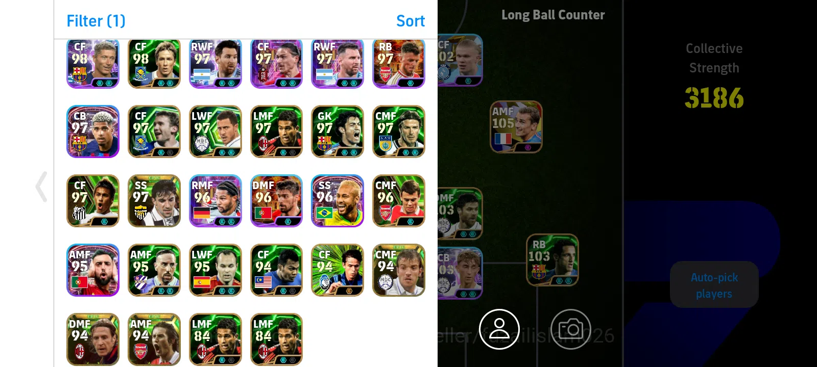 eFootball Accounts Legends & Iconic Players 3186 Rated eFootball Account For Sale | Epic Squad | Ready to Play 4